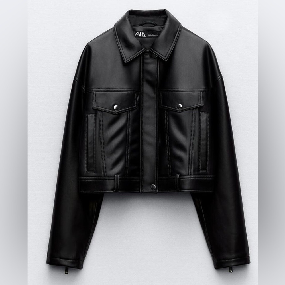 Zara leather jacket NWT